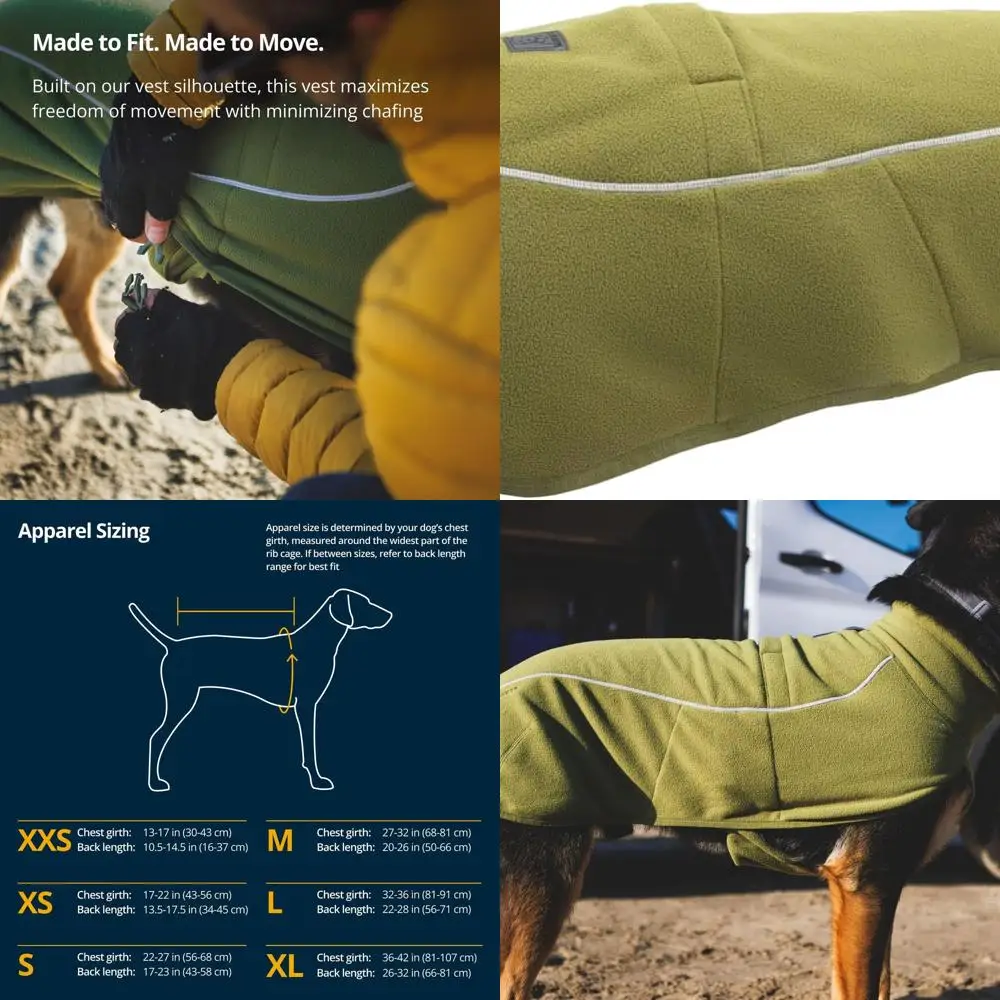 

Уютный флисовый жилет для собак на зиму, регулируемый, светоотражающий, с быстросъемными пряжками, средний, кедровый зеленый