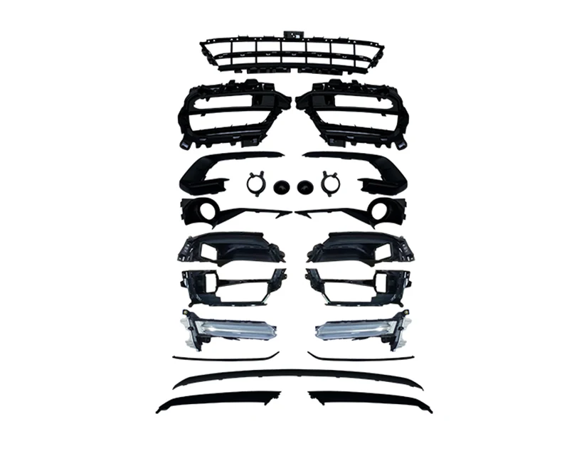 New 2021-2023 Sport Design Front Bumper & GTS Grille Kit with Fog Light Bolt-On Universal Fitment for for 971 5