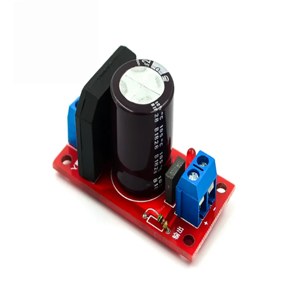 Rectification filter power board, rectification amplifier 8A, rectification with red LED indicator light, AC single power to DC