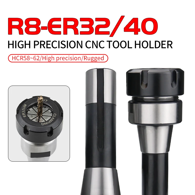 

R8-ER32 7/16 Milling Machine Tool Holder Milling Chuck Collet taper shank Machining Machine R8 Collet Metric Inch CNC