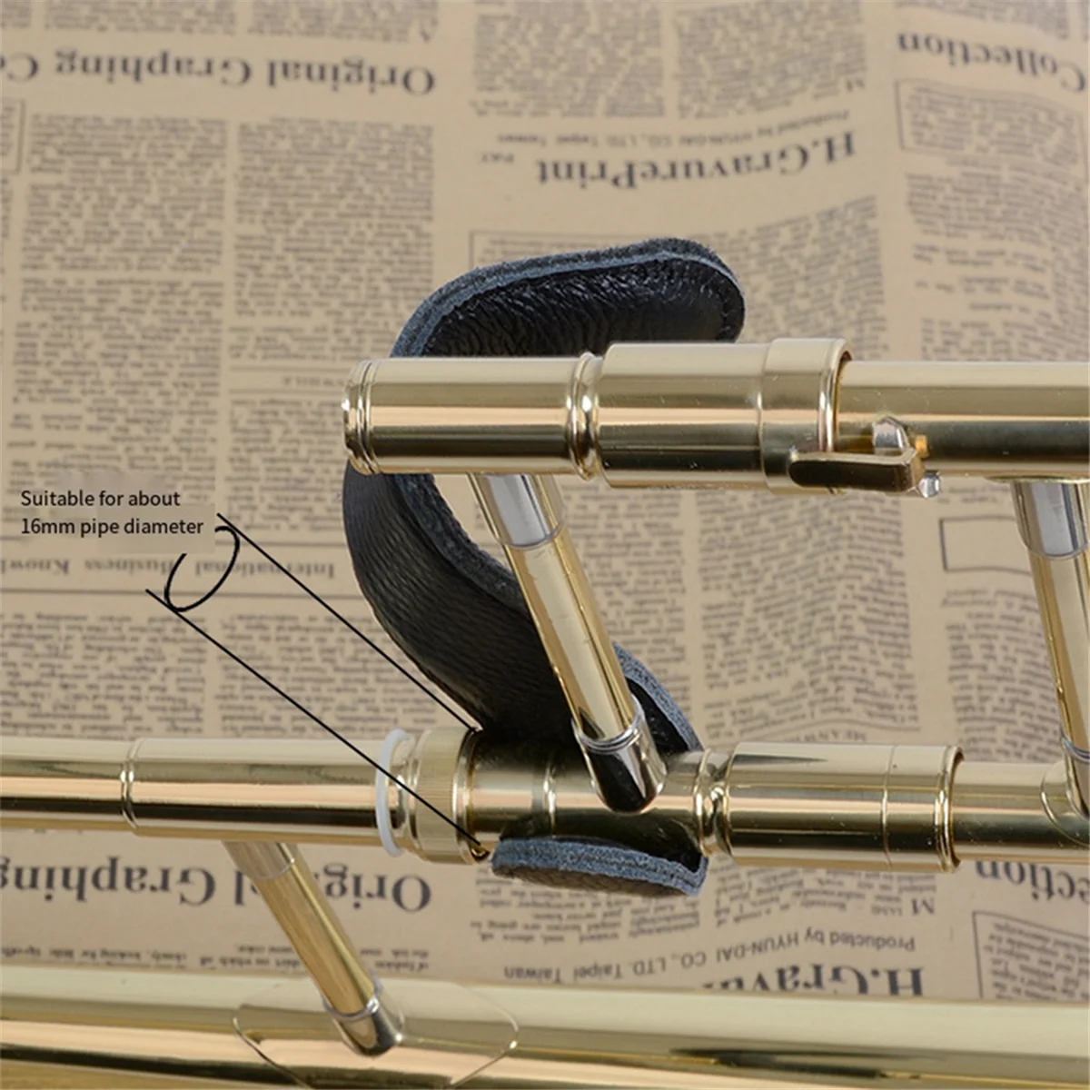 Reposamanos para trombón, protector de manos, accesorios para instrumentos musicales, conveniente para tocar, transpirable y cómodo XQ