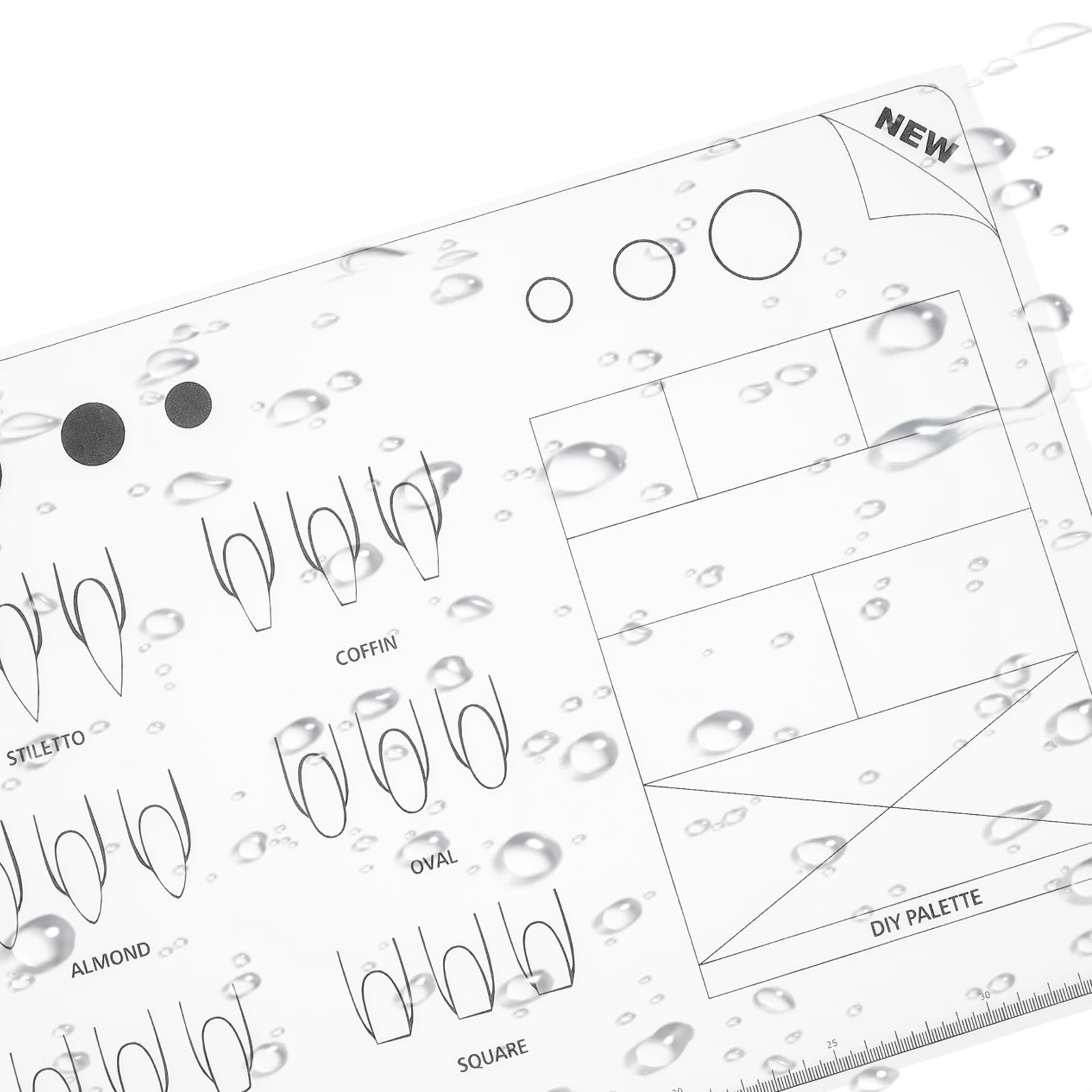 Mata treningowa do paznokci akrylowych, silikonowa podkładka do ćwiczeń, narzędzie do rozwijania umiejętności w tworzeniu wzorów dla uczących się i technik.