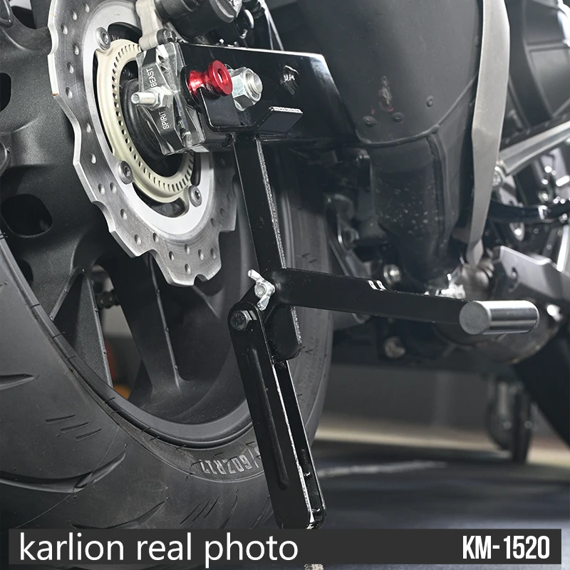 KARLION KM-1520 Universal Motorcycle Folding Lifting Support Frame Foldable Heavy-Duty Metal CE Certified 250KG Capacity Stable