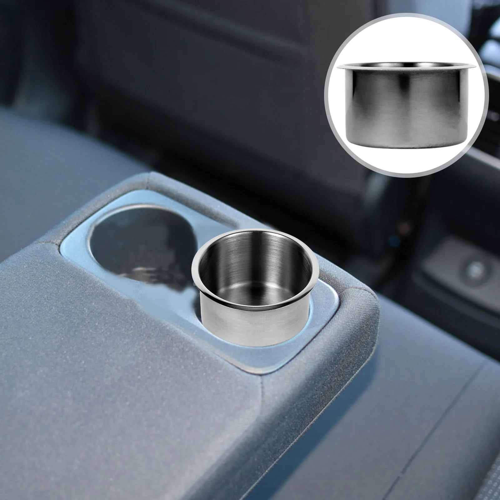 5 Pcs Stainless Steel Cup Holders for Car Boat 9x5 5CM Quality Easy Install Non Deform Anti Rust Vehicle Cup Holder