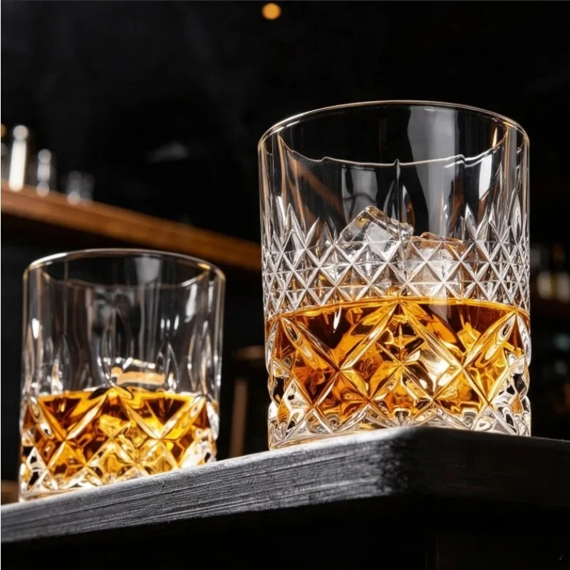 Whiskey Glasses Set , Rocks Glasses, 10 oz Old Fashioned Tumblers for Drinking Scotch Bourbon Whisky Cocktail Gift for Men Women