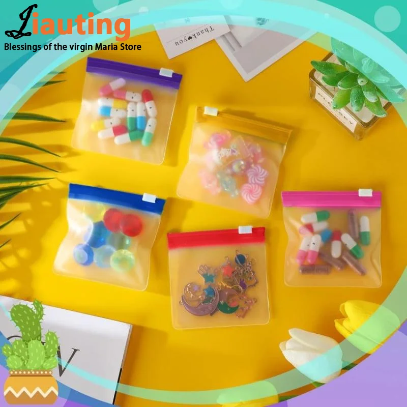 New 7/21Pcs Pill Pouch Bags Reusable Zippered Pill Pouch Medicine Organizer Self Sealing Translucent Medicine Bags Travel Bags