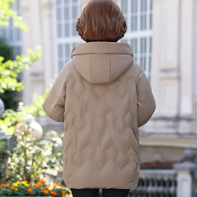 

Autumn Female Jacket Coat Women Hood Collar Parkas Woman Fashionable Cotton Padded Loose-fitting Winter T413