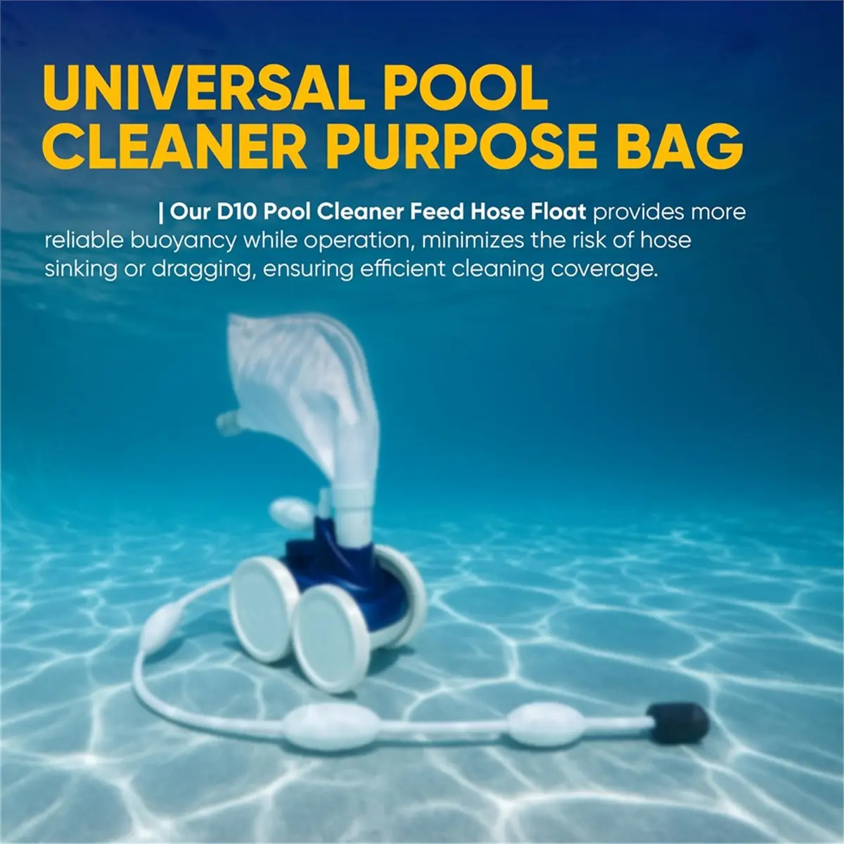 A1788K D10 Hose D10 Pool Vacuum Hose Floats 280, 380, 180, 3900 Pool Cleaner Feed Hose Float D10 Replacement for Zodiac  SUMMER