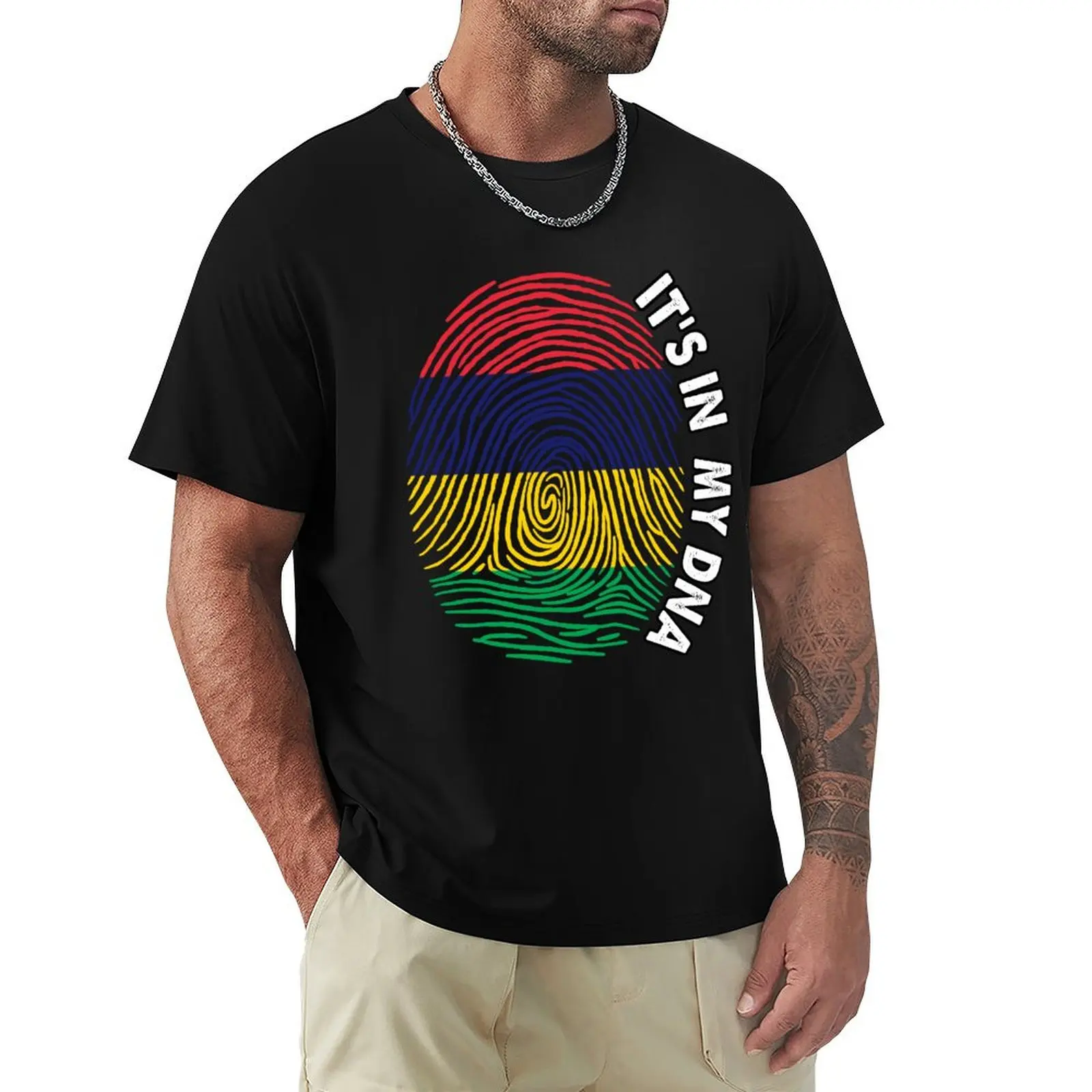 

its in my DNA, born in Mauritius Funny Vintage , DNA Mauritius , It's in my DNA,Mauritian Flag Roots, Mauritius gift, Fl T-Shirt