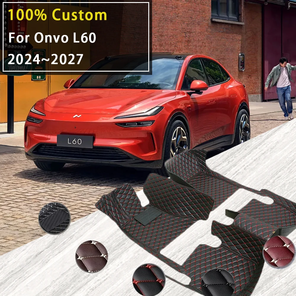 

Car Floor Mats For Onvo L60 2024 2025 2026 2027 5seat Waterproof Pads Foot Carpets Floor Covers Auto Accessories