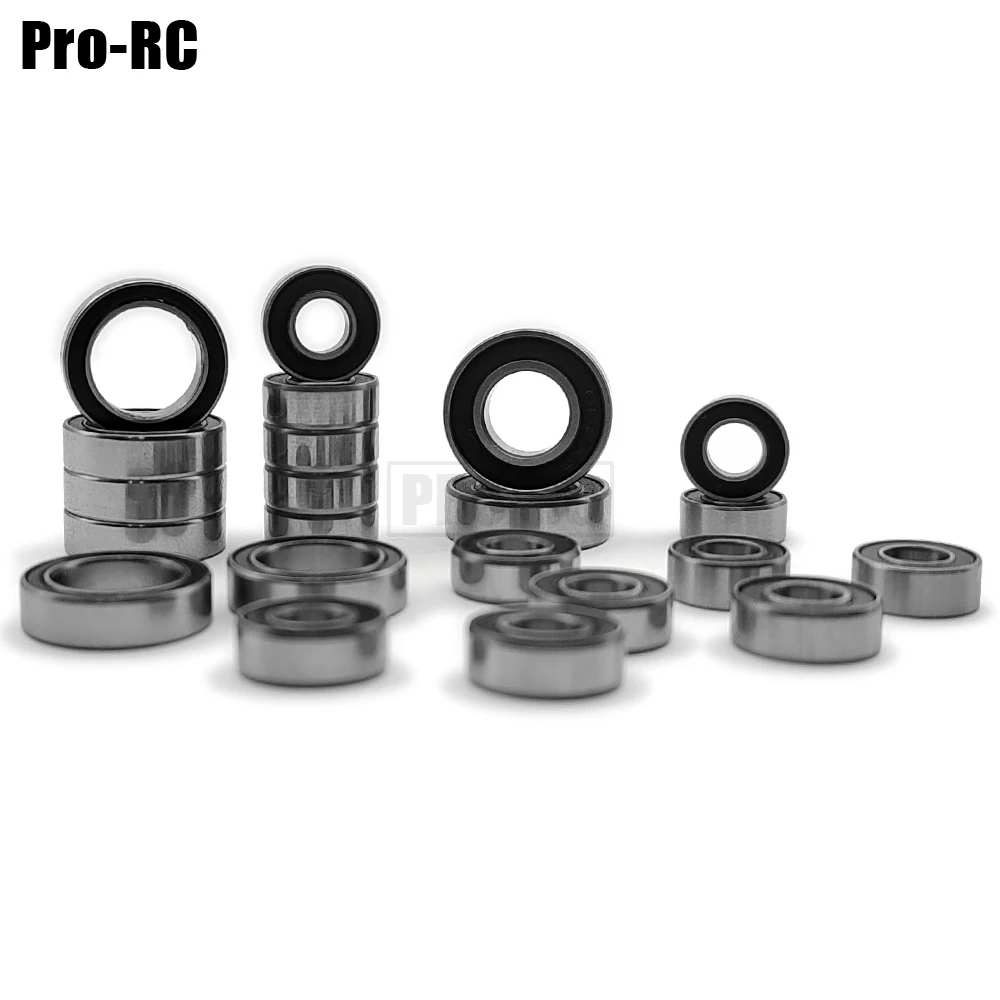 22Pcs Complete Bearing Kit Set Rubber Sealed For Axial 1/10 AX10 SCX10 Dingo Honcho 52100 Chrome Steel Rc Car Part