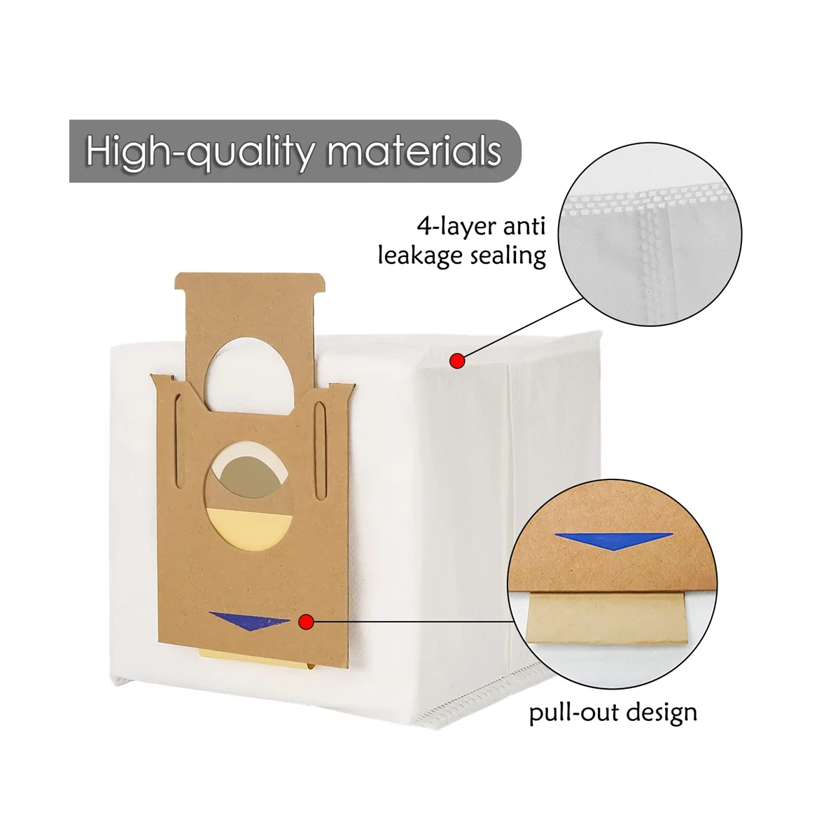 Sac à poussière pour DEEBOT T9 T9 OZMO T8 T8 Max T8 Series N8 N8 Pro, pièces d'aspirateur, accessoires