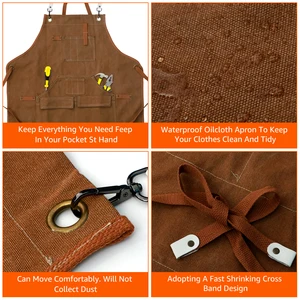 ساحة قماشية مقاومة للماء مع جيوب أداة ، أشرطة خلفية متقاطعة قابلة للتعديل شديدة التحمل ، أعمال منزلية وورشة عمل ، للجنسين أفضل 12 مآزر رجالية مضحكة مبيعا - رقم 11