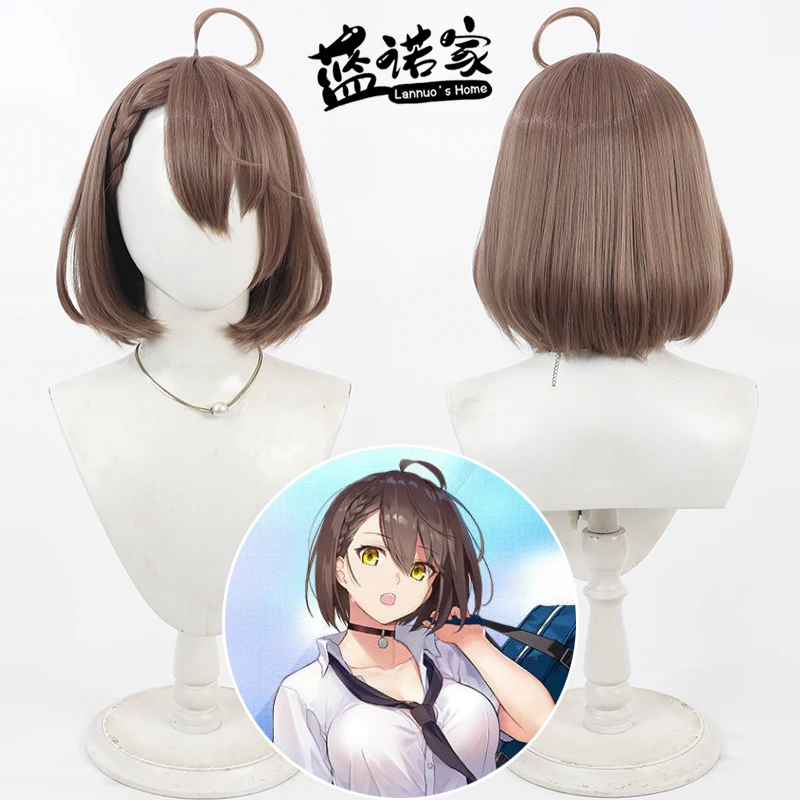 

Game Azur Lane USS Baltimore Cosplay Wig Halloween Party Prop Synthetic Hair Heat Resistant Fiber + Wig Cap