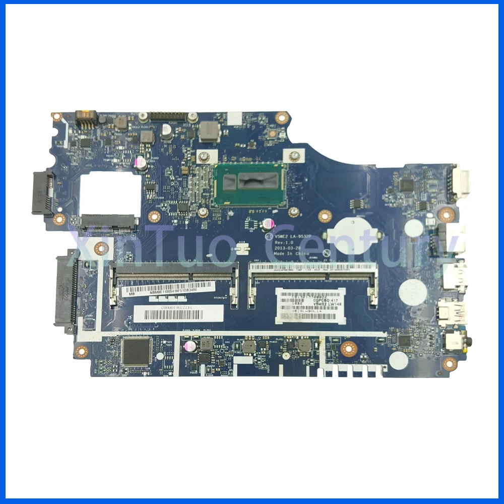 Placa base de LA-9532P para ordenador portátil ACER Aspire E1-572, compatible con ordenador, Intel i3, i5, i7, CPU, DDR3L, 100% probado