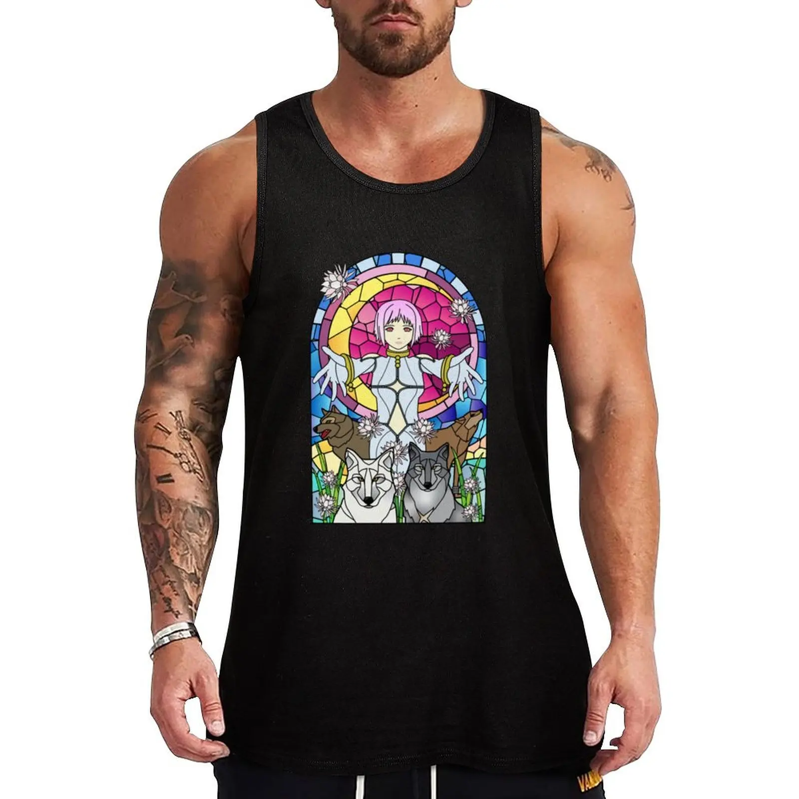 Wolf'S Rain Tank Top Running Jogging Tank Top Moisture Wicking Dry Fit
