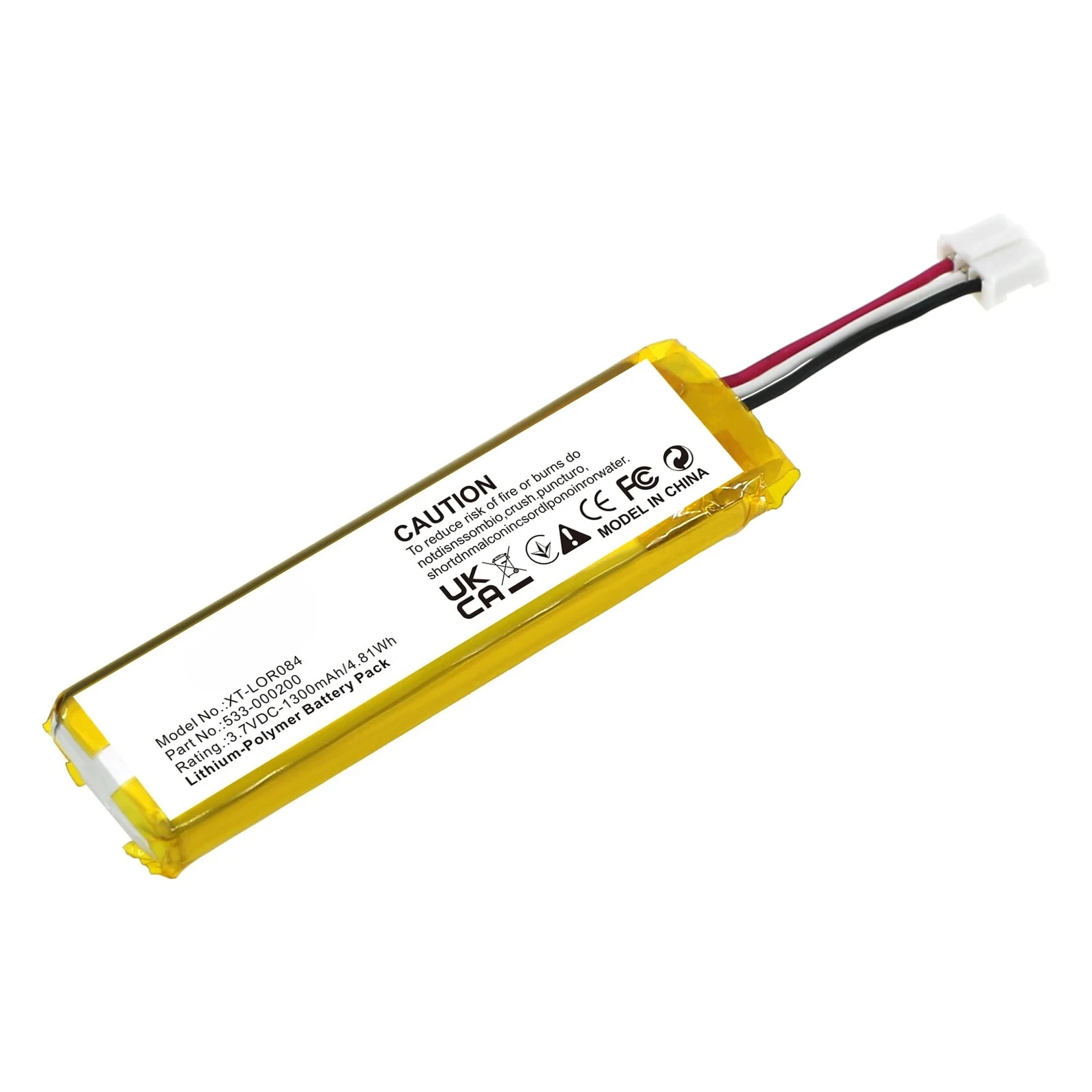 1300mAh Keyboard Mouse Battery For Logitech:MX KEYS Mini,YR0084,920-010514,533-000200,1300mAh / 4.81Wh--Li-Polymer--3.70V
