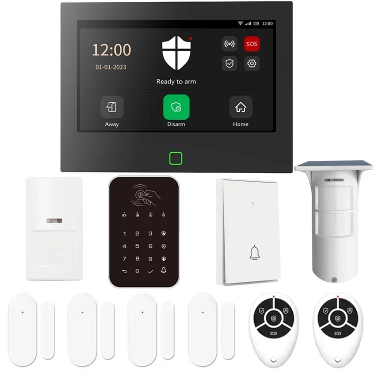 WiFI 4G Home Security Alarm System Kit with Motion Sensor 433MHz/868MHz Upgrade Burglar Panel