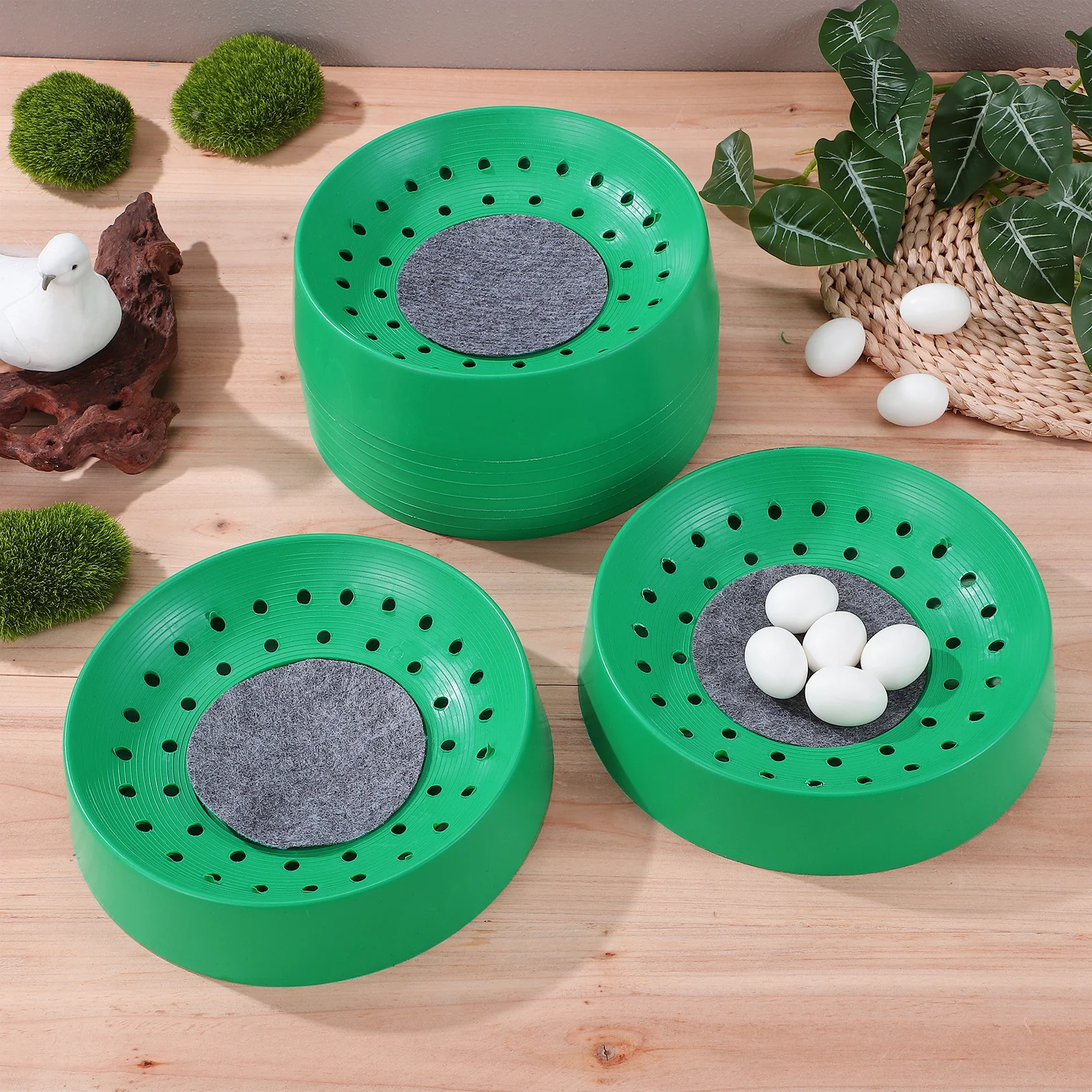 

10Pcs Pigeon Nest Bed Reusable Washable Egg Basin Comfortable Dry Fast Rest Spot for Breeding Birds Home Farm Use
