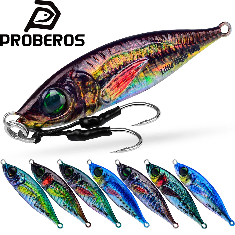 PROBEROS 0,25-2,82oz Bionischer Köder 1 Stück Leuchtender Kunstköder 3D-Lackierung Echte Fischschuppen-Beschichtung Weitwurf-Angelköder