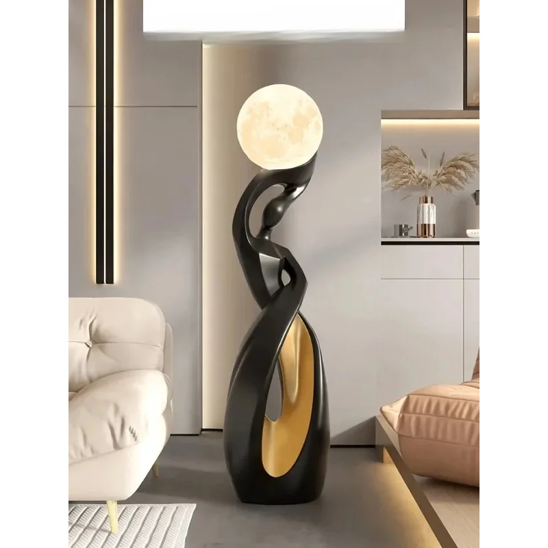

Home Decor Statue Abstract Art Ornaments Nordic Living Room Large Floor Luminous Sculpture Housewarming Gift Interior Figurines