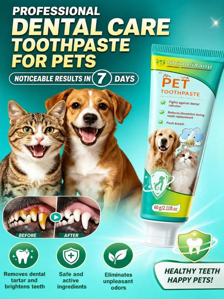 Toothpaste for Dogs and Cats Makes Their Breath Fresher.