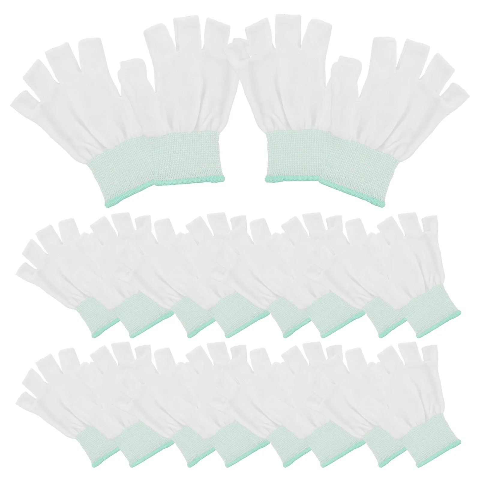 

10 Pairs Anti-slip Breathable Gloves Work Gardening Anti-cut Nylon Protective Miss