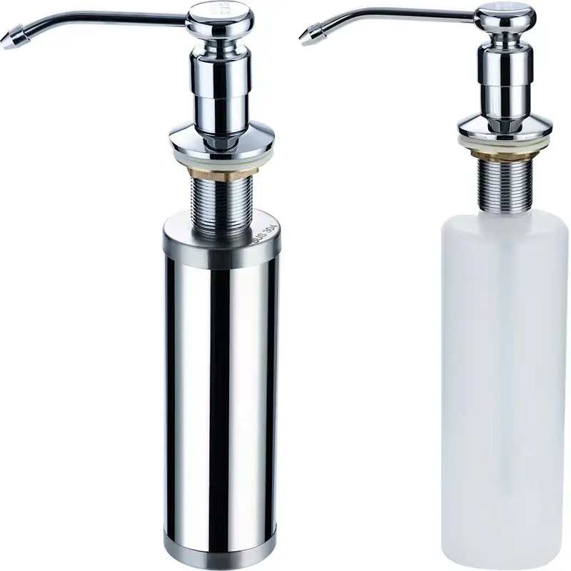 Round Head 350ml Liquid Soap Dispenser Kitchen Bathroom Sink Soap Dispenser Kitchen Sink Cleaning Accessories Soap Dispenser