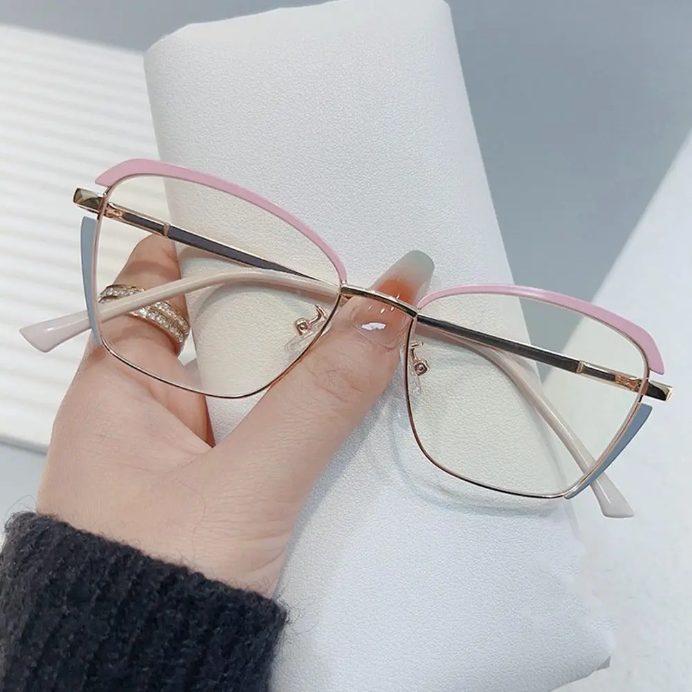 

Portable Blue Ray Blocking Anti-Blue Light Glasses Eye Protection Metal Square Eyeglasses Ultralight Frame Eyewear Men Women