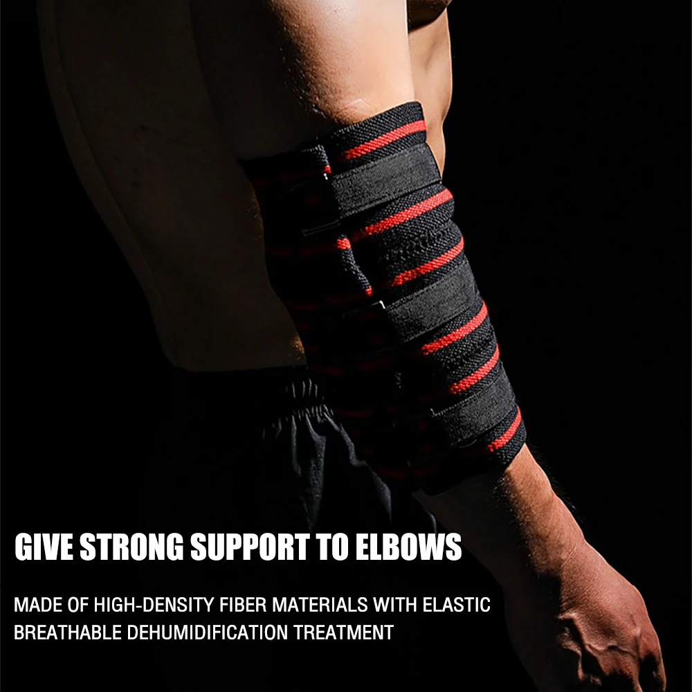 Segmented Fixation Fitness Elbow Brace Compression Support Elbow Pads Strap Strong Support for Bench Presses Gym Workouts [1PC]