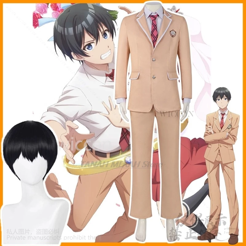 Anime I Got Married To The Girl I Hate Most In Class Hojo Saito Costume DK School Uniform Wigs MENS Cos Customized