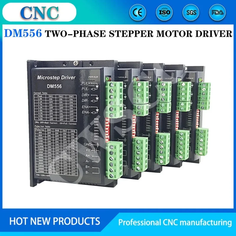 

5PCS DM556 2-phase Digital Driver For NEMA 17 23 34 Series Stepper Motor CNC machine 3d printer