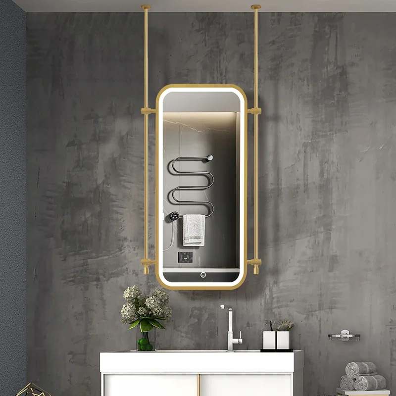 Makeup Decorative Mirror Mirrors Large Shower Sticker Wall Vanity Adhesive Dressing Table Led Bathroom Mirror Light Accessories