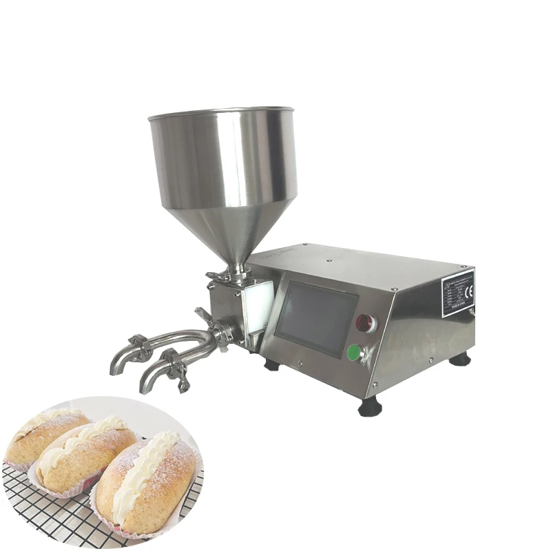 Cored Bread Cake Cream Jam Injector Injecting Filling Machine Puff Cream Core Injection Machine