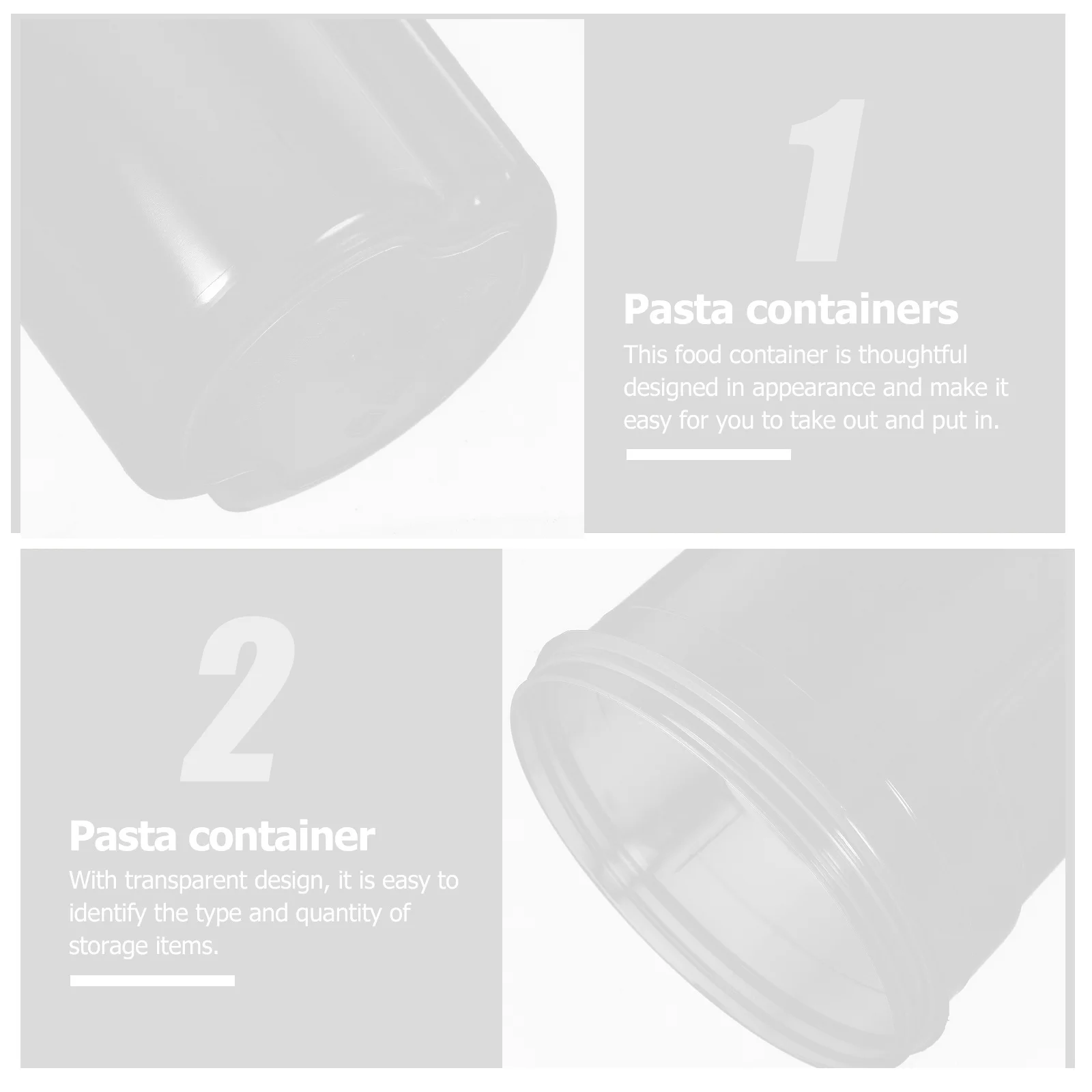 

Pasta Storage Container Airtight Spaghetti Storage Box Kitchen Food Organizer Transparent Design Keeps Dry Noodles Fresh