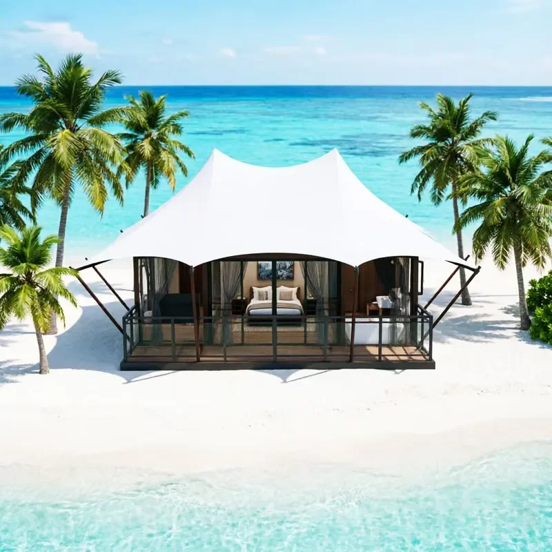 Wholesale Customization Safari Tents Prefab Steel Houses Hotel Lodge Tent Prefabricated Prefab Modular Houses