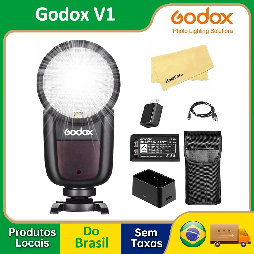 Godox V1 V1C V1N Flash TTL HSS 1/8000s Speedlite Flash Li-ion Round Head Camera Flash for Canon Nikon