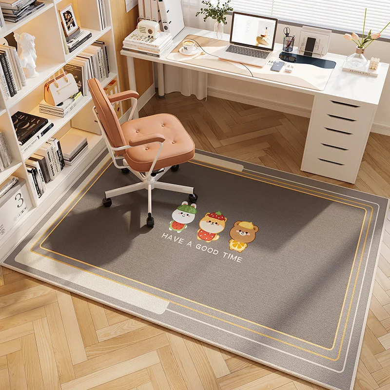 VIKAMA Computer Chair Cushion Rug Bedroom Study Desk Chair Foot Mat E-Sports Chair Swivel Chair Protection Carpet, Home Decor