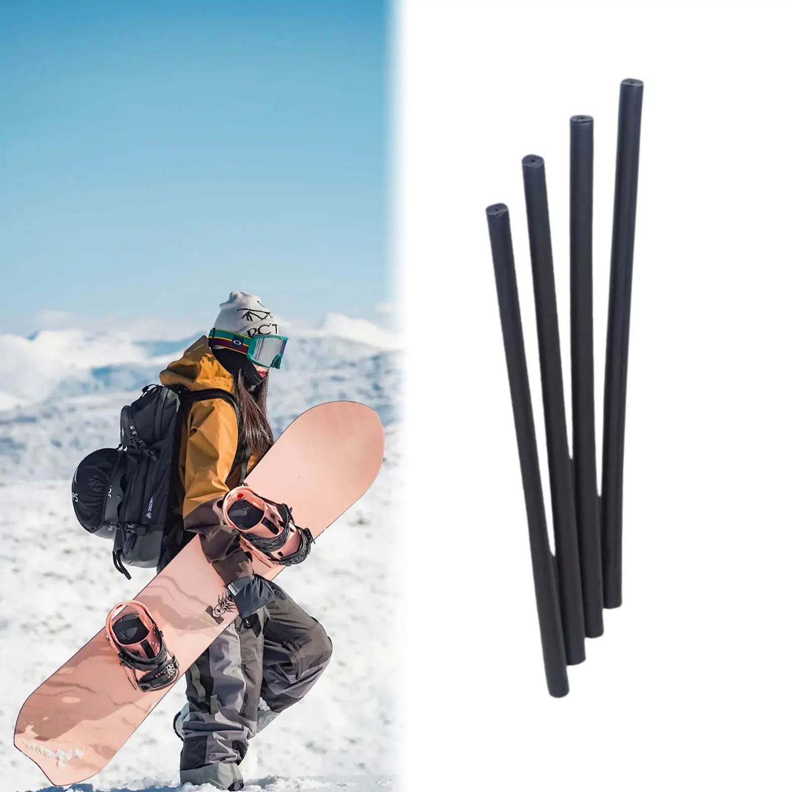 1-8 Pcs Snowboard Repair Kit Snowboard Base Repair Candle Stick Ski Wax Snowboard Repair Tuning Equipment for Winter Sports