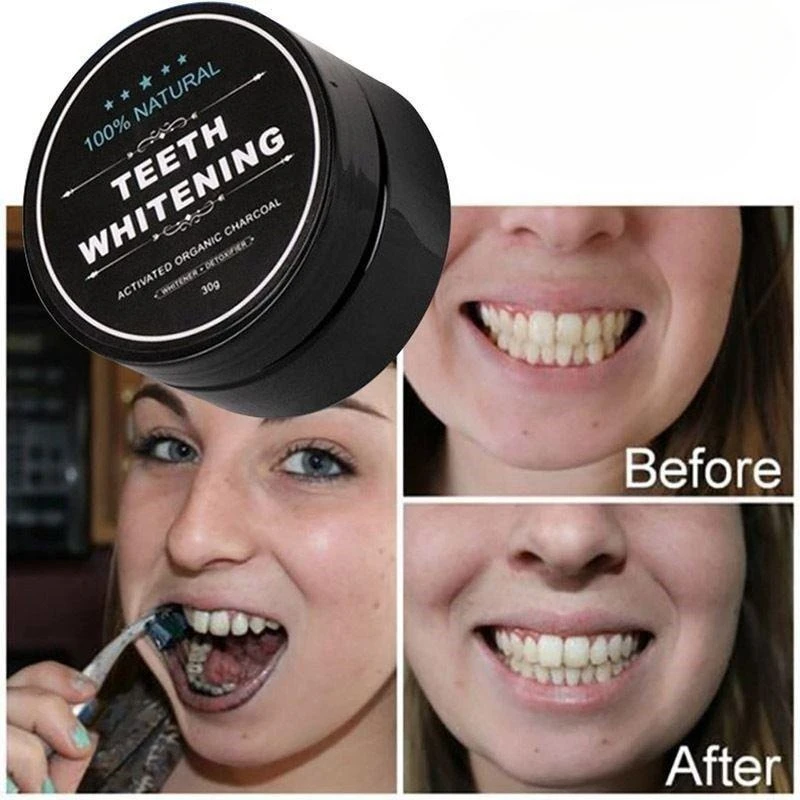 1 Box Activated Charcoal Teeth Whitening Powder, Charcoal Teeth Cleaning Powder, Coconut Shell Activated Charcoal Powder Classic