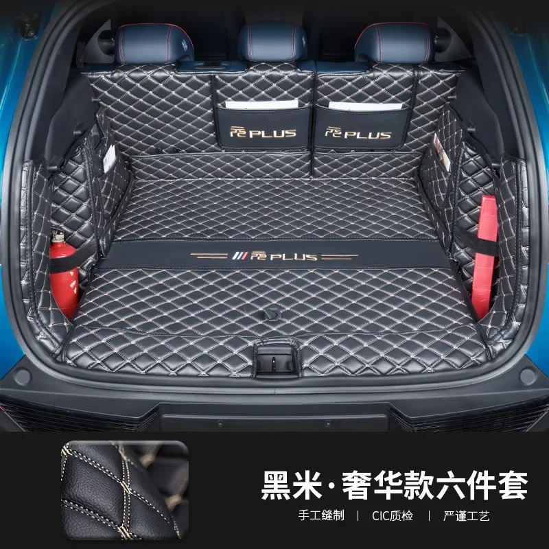 

NEW Luxury For BYD Atto 3 Yuan Plus 2022 2023 Car Boot Mat Leather Floor Carpet Tray Protector Accessories Waterproof Anti dirty