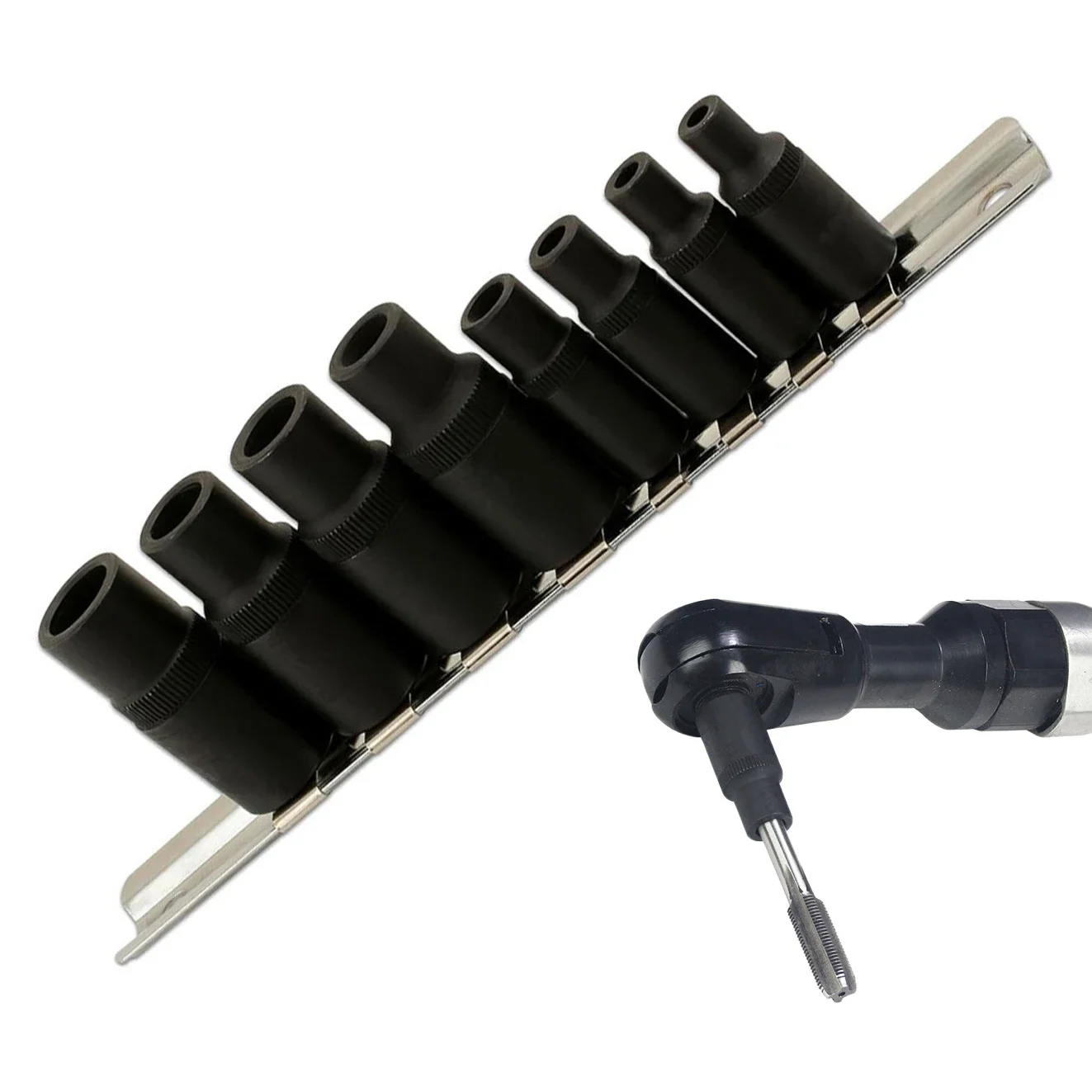 Einfädelwerkzeuge, Gewindeschneide-Steckdosen für DIY-Projekte, 32 mm, 40 mm, 1, 4-Zoll-Antriebssockel, Größen 1,5–12 mm