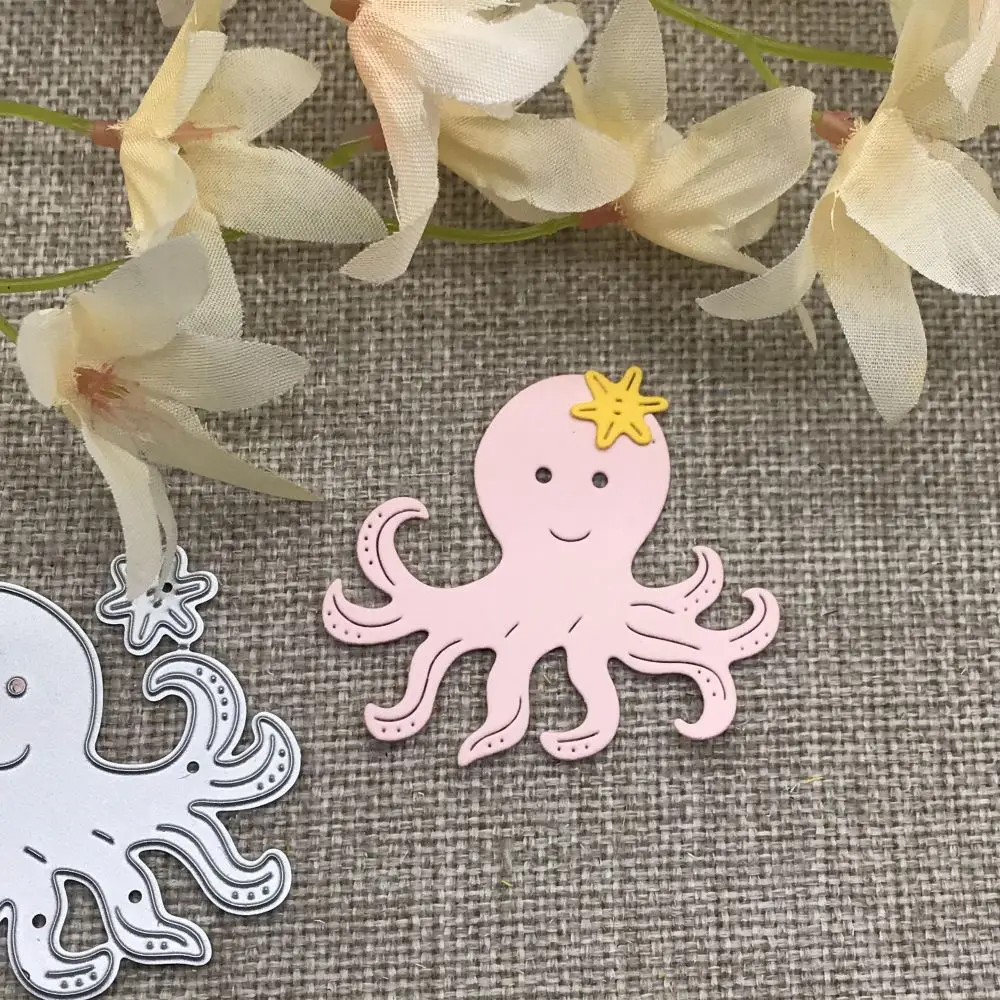 Octopus decoration Metal Cutting Dies Stencils For DIY Scrapbooking Decorative Embossing Handcraft Die Cutting Template Mold