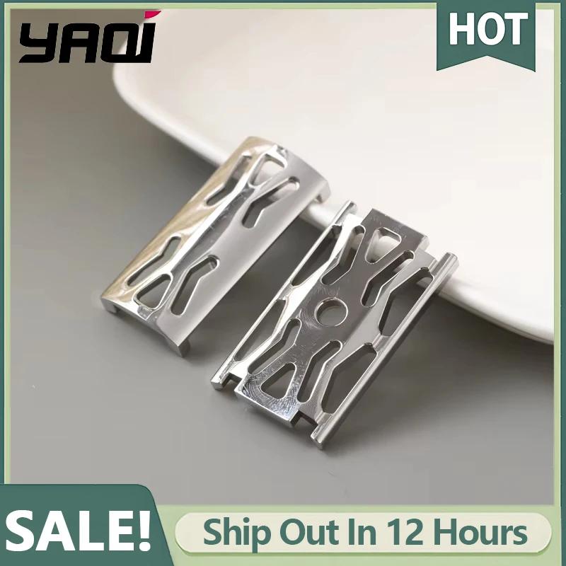 

YAQI Hollowed Sentinel ssp (36 Нержавеющая сталь) Полированная безопасная бритвенная головка для мужчин с прочным зазором лезвия 0,90 мм