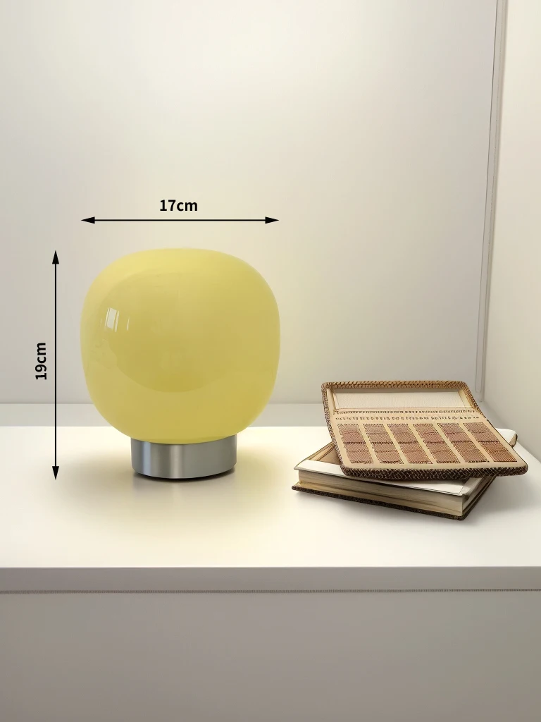    Macaron glazen tafellamp voor hotelslaapkamer nachtkastje woonkamer trichromatisch dimmen decoratie moderne minimalistische bureaulampen