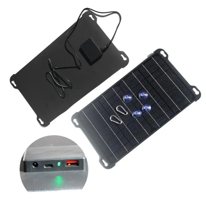 Imagem -02 - Painel Solar Etfe 20w dc Tipo-c Usb 18v 5v Saída Powerbank Solar Móvel Placa pv Portátil para Telefone Carga de Bateria de Armazenamento