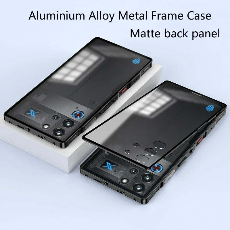 

Aluminum Alloy Matte Frame Bumper for Red Magic 10 Pro Plus 10pro Shockproof Tempered Glass Hard Cases for ZTE Red Magic 10 Pro+