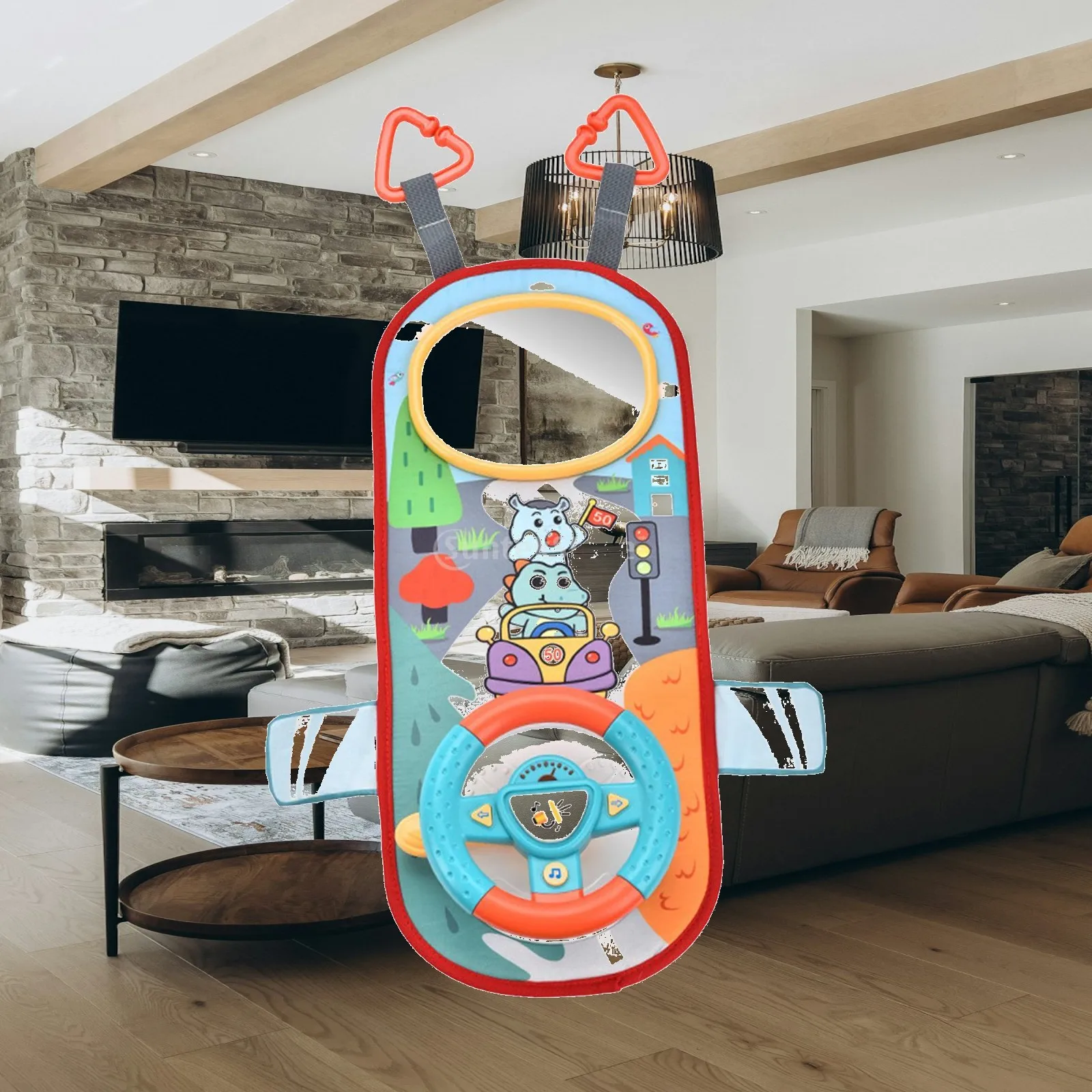 Musical Steering Wheel Fine Motor Skill Develop Imagination Kids in Car Toy Cute Drive Toys for Birthday Gift Boys and Girls