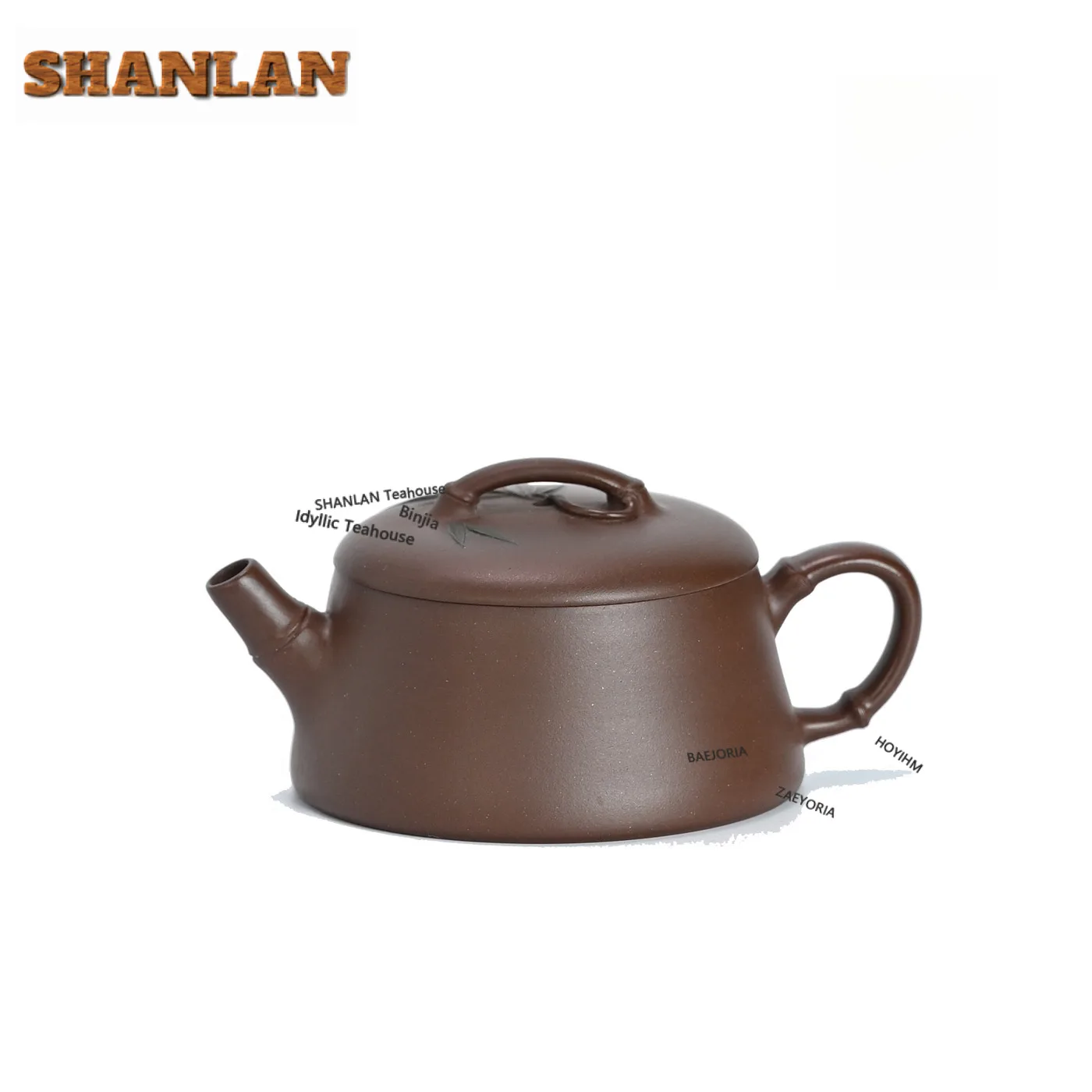 110ml Antique Yixing Purple Clay Teapots Handmade Bamboo Leaves Cloud Pillar Pot Raw Ore Mud Kettle Zisha Tea Set For Tea Set