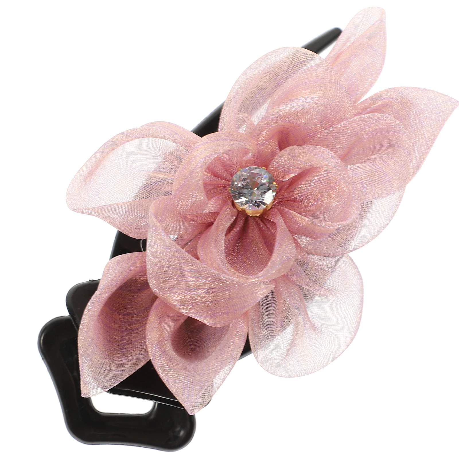 

Flower Clips Elegant Large Purple Fabric Claw Clips Duckbill Accessories No Crease Styling Tools Flat Hair Claw Hair Accessories